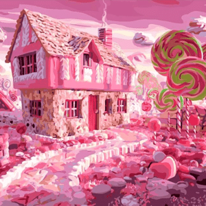 Paint By Number Kit Landscape Candy House - Just Paint by Number