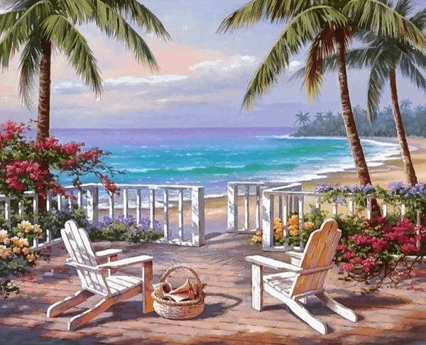 Paint by Numbers Kit Landscape Seaside - Just Paint by Number
