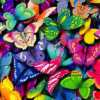 Colorful Butterflies Paint By Number Kit - Just Paint by Number