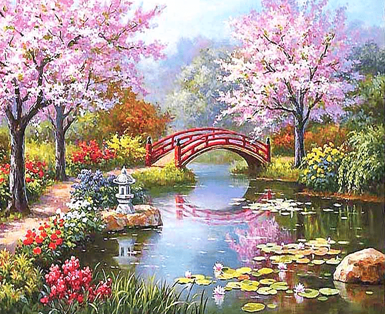 Photo of a Whimsical Fairyland - Paint By Numbers Kit painting
