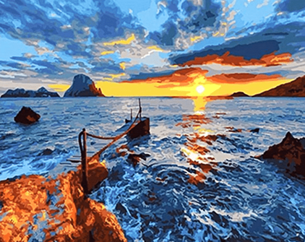 Paint by Numbers Kit Sunshine & Coast Landscape