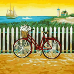 Paint by Numbers Kit Landscape Bicycle - Just Paint by Number