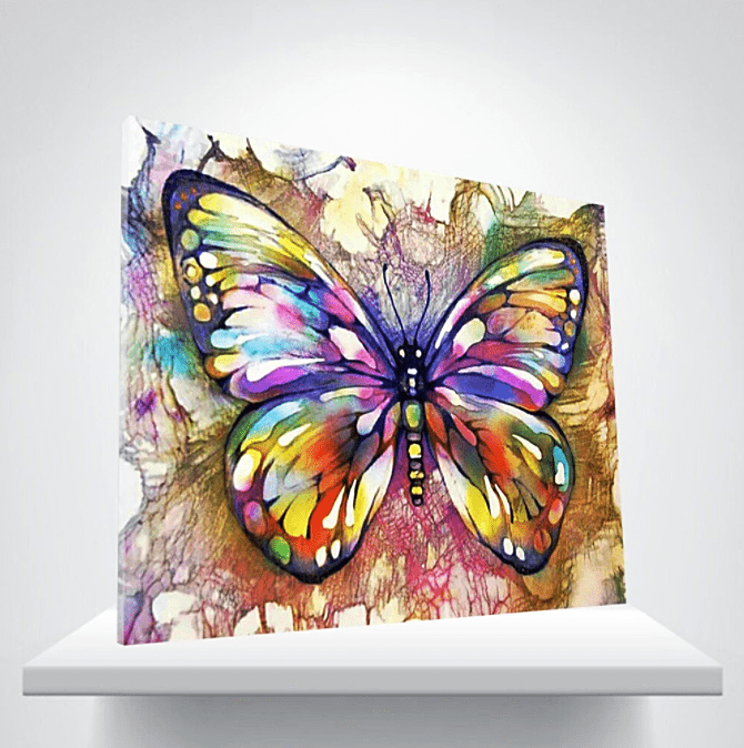 Photo of Colorful Butterfly - Paint by Numbers Kit painting