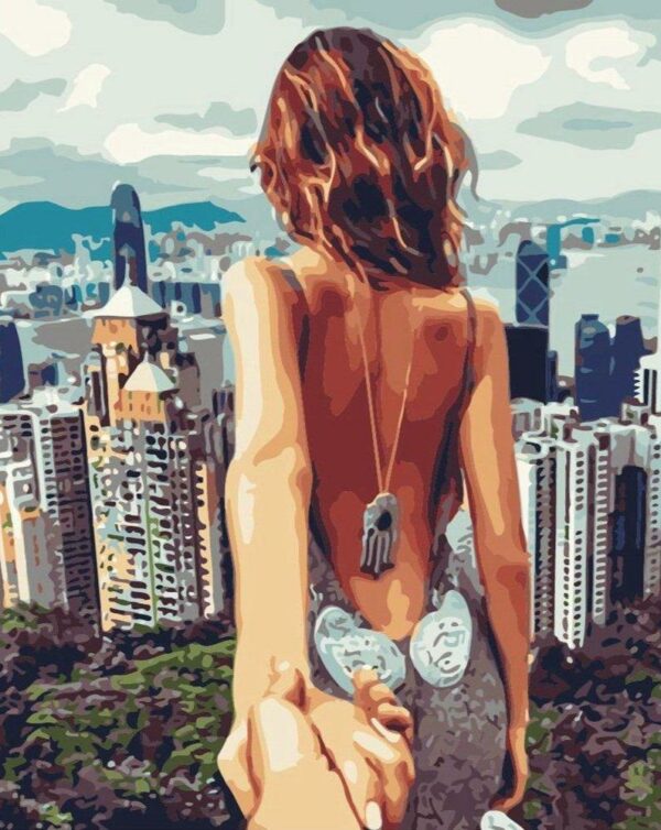 Paint by Number Kit Traveling Woman Just Paint by Number