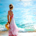 Paint by Number Kit Seaside Girl - Just Paint by Number