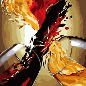 Paint by Numbers Kit Abstract Wine - Just Paint by Number