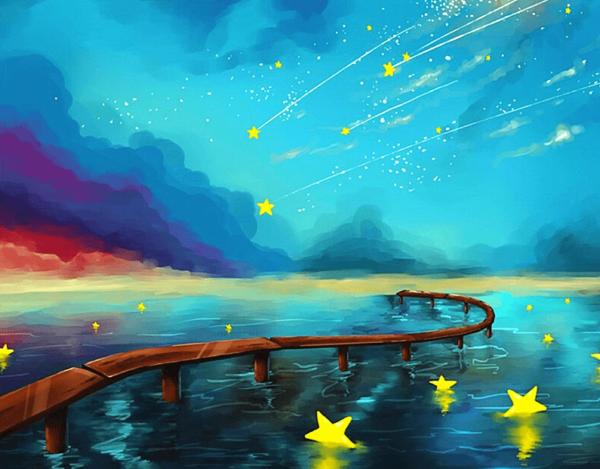 Paint by Numbers Kit Colorful Scenery Sky