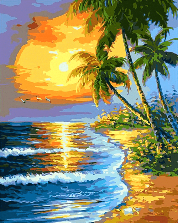 Paint by Numbers Kit Sunset Beach
