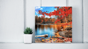 A photo of an autumn serenity canvas
