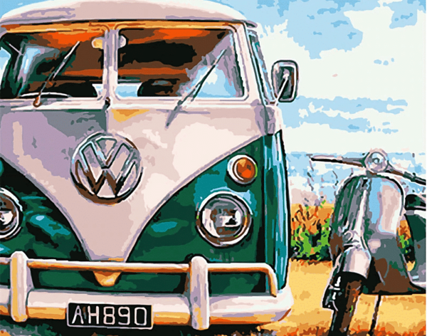 Paint by Numbers Kit Retro Van Still Life