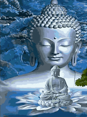 Paint by Numbers Kit Buddha Scenery | Just Paint by Number