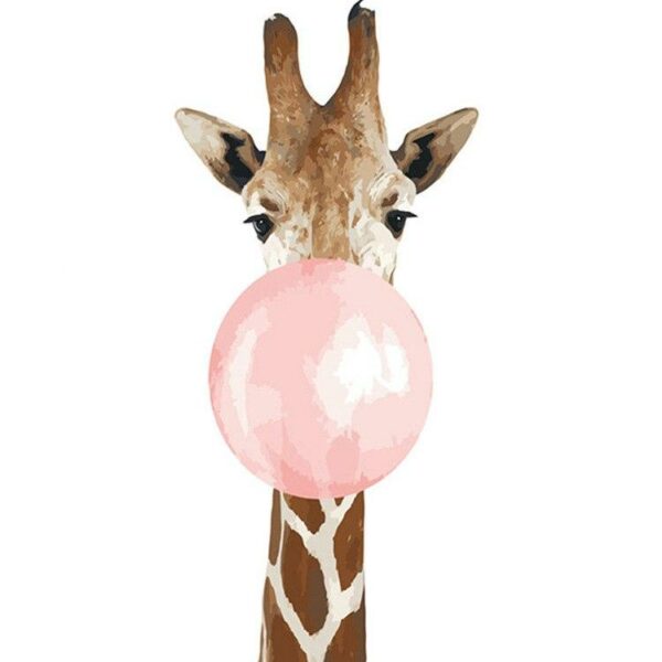 Paint by Numbers Kit Giraffe Bubble