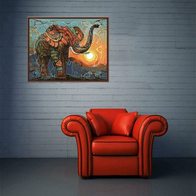 Vintage Abstract Elephant Kit Just Paint By Number   Product Image 831754293 768x768 