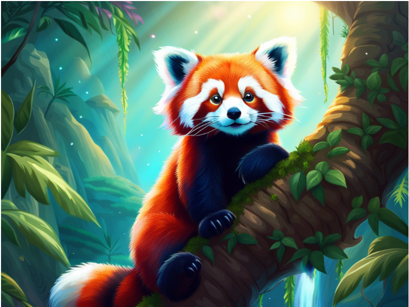 Red Panda Diamond Painting Kit | Just Paint by Number