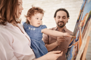 photo of family painting