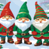 Painting of Holiday gnomes