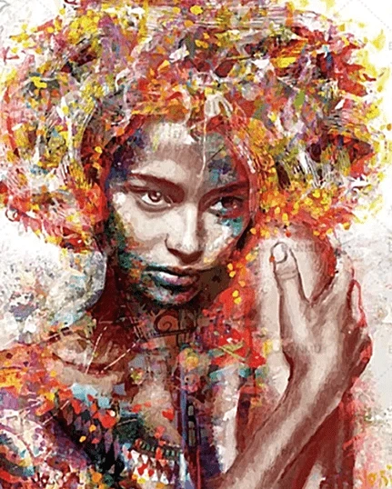 Paint by Number Kit Abstract Girl - Just Paint by Number