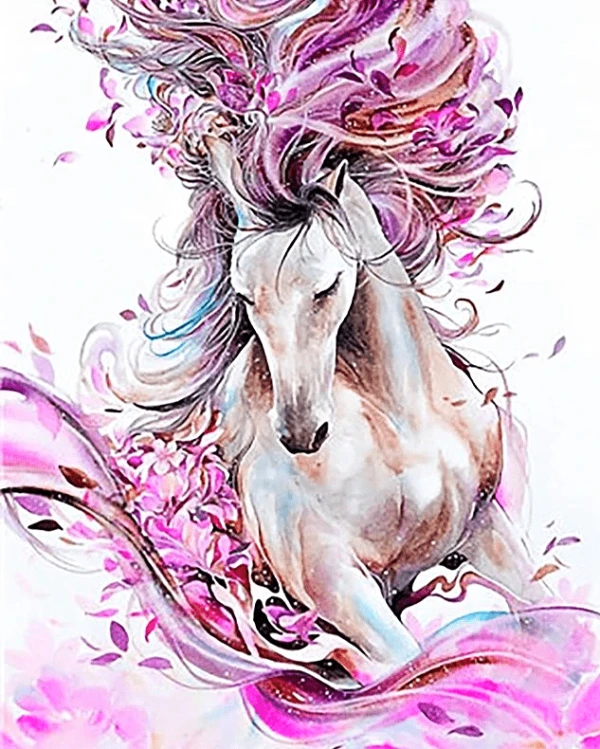 Paint by Number Kit Abstract Horse - Just Paint by Number