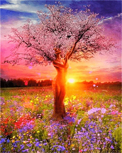 Tree DIY Handcraft Paint By Number Kit - Just Paint by Number