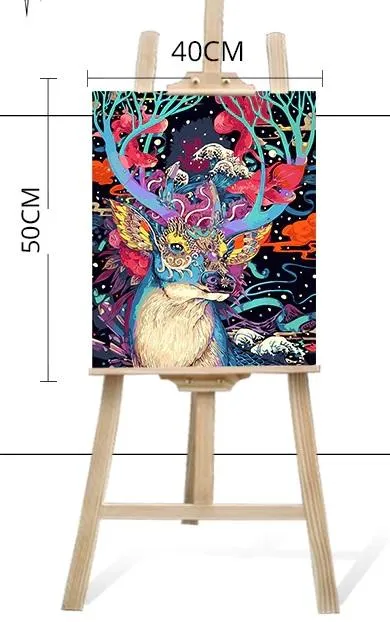 Paint By Numbers Kit Abstract Deer - Just Paint by Number