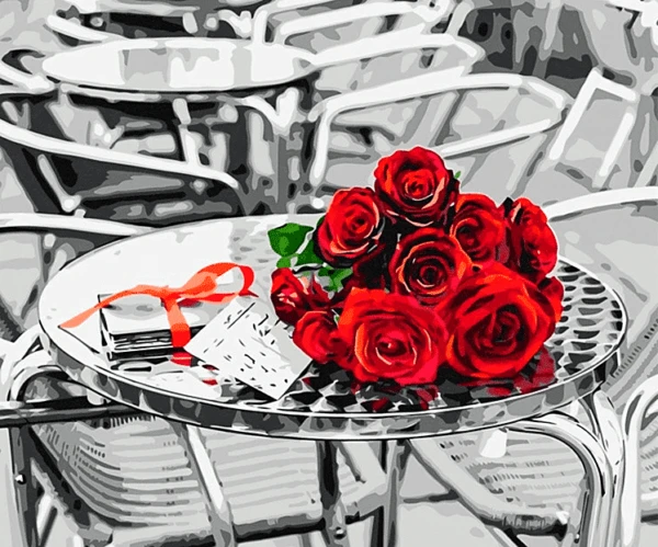 Paint by Numbers Kit Rose Perspective - Just Paint by Number