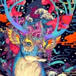 Paint By Numbers Kit Abstract Deer - Just Paint by Number