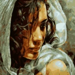 Paint by Numbers Kit Woman Scarf - Just Paint by Number