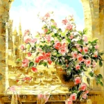 Paint By Number Kit Flower Window - Just Paint by Number