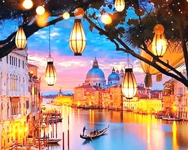 Paint by Numbers Night View Scenery Kit