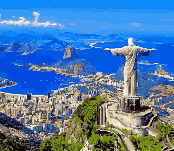 Paint by Numbers Kit Landscape Brazil - Just Paint by Number