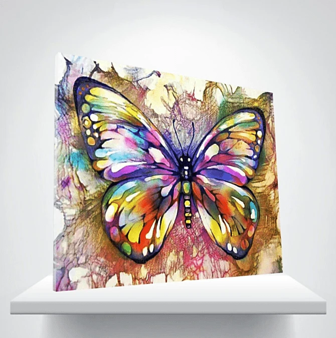 Photo of Colorful Butterfly - Paint by Numbers Kit painting