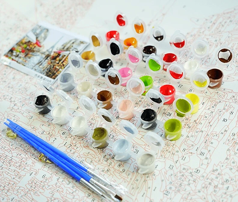 Paint By Numbers Kit Cat Butterfly - Just Paint by Number