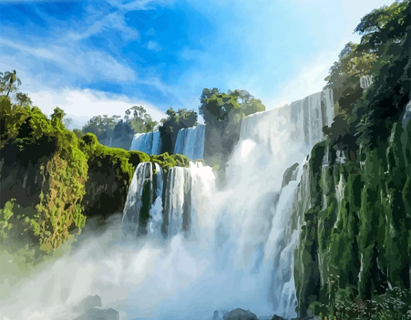 Paint by Numbers Kit Nature Waterfall - Just Paint by Number