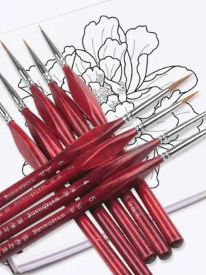 High Quality Painting Brushes Detail Set 6Pcs/Set Nylon Hair