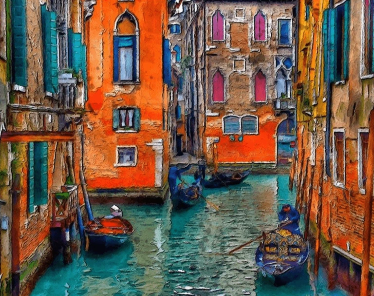 Paint by Numbers Kit Vintage Venice - Just Paint by Number