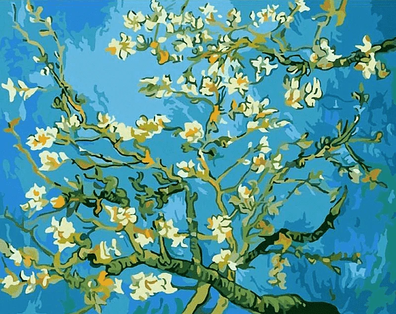 Van Gogh Flower Apricot Just Paint by Number painting