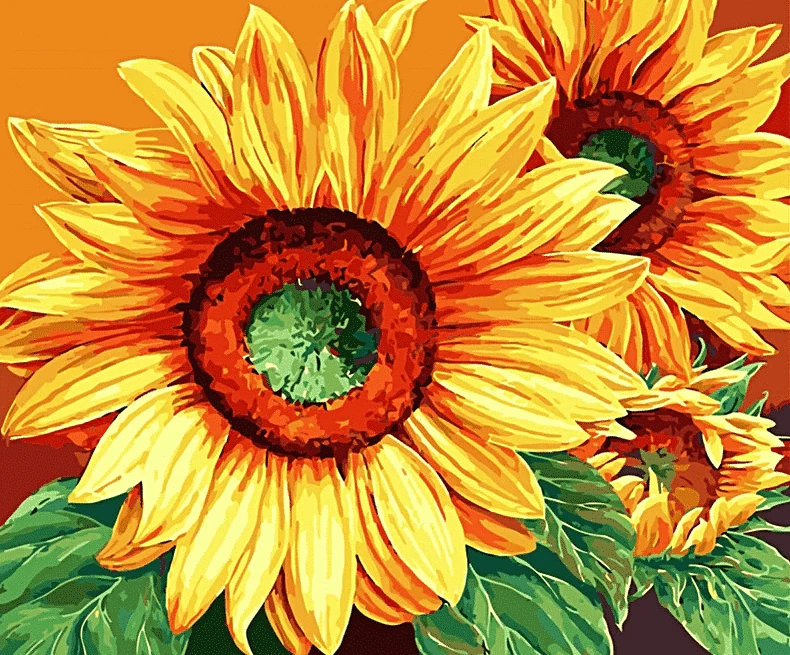 Photo of Radiant Sunflower-Paint by Number Kit painting