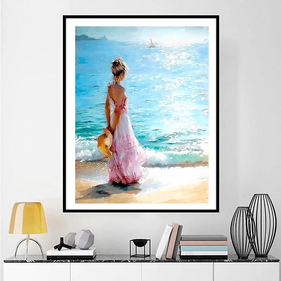 Paint by Number Kit Seaside Girl - Just Paint by Number