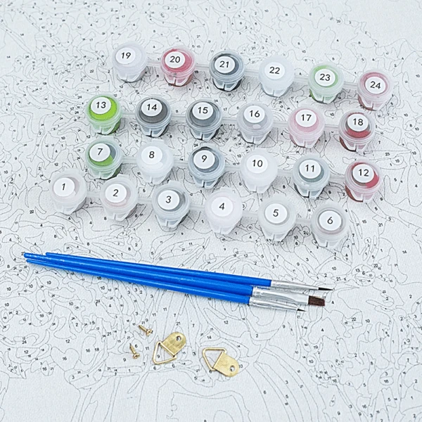 Paint by Numbers Kit Colorful Cat - Just Paint by Number