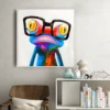 Cute Colorful Glasses Frog Painting By Number Kit - Just Paint by Number