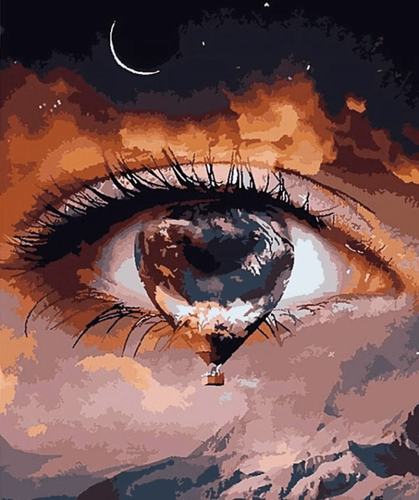 Paint by Numbers Kit Tears Abstract