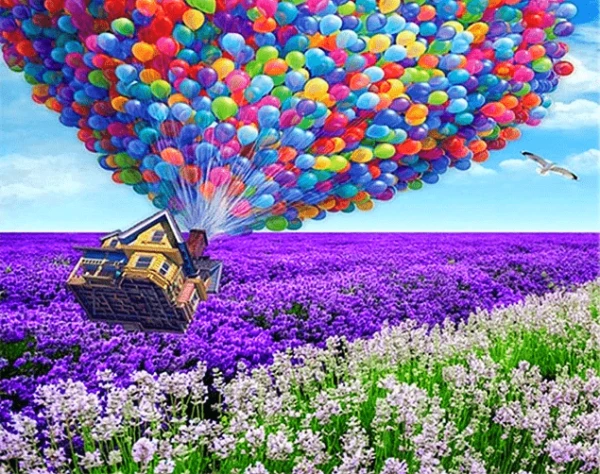 Balloon Landscape - Paint by Numbers Kit