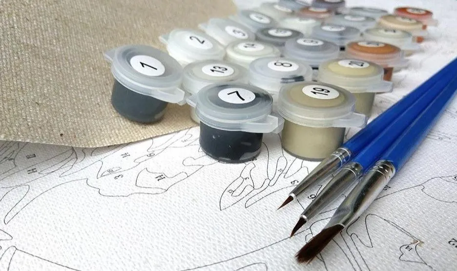 Two Wolves Paint by Numbers Kit - Just Paint by Number