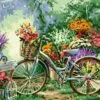 A photo of Bicycle and Flowers - Paint By Numbers Kit