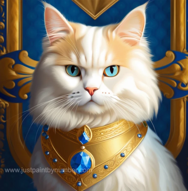 Diamond Painting Kit - Renaissance Cat Portrait