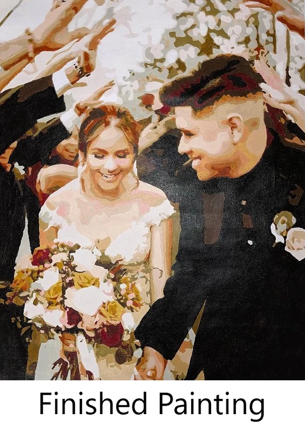 Final painting from custom paint by number kit.