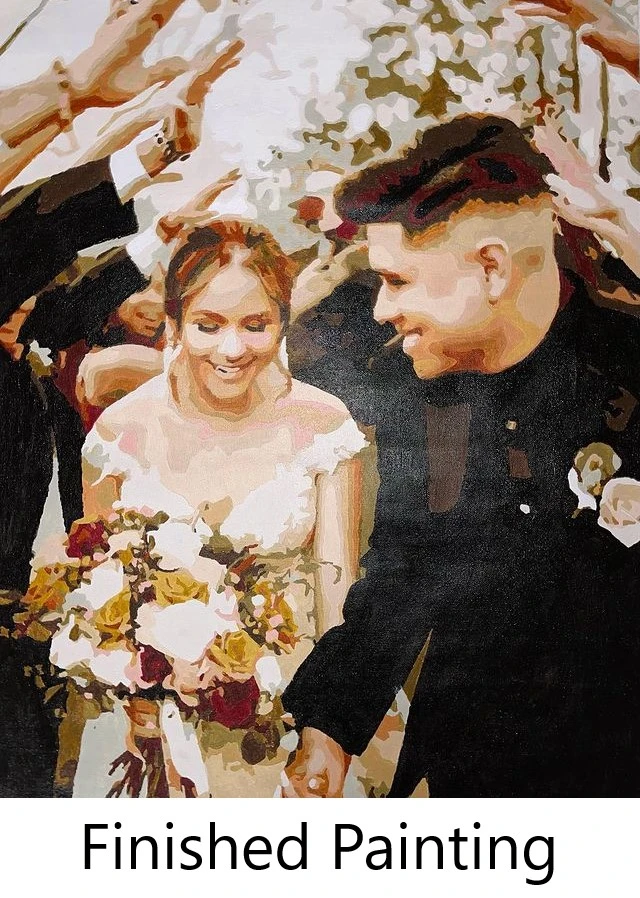 Final painting from custom paint by number kit.