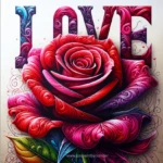 picture of paint by number painting Love