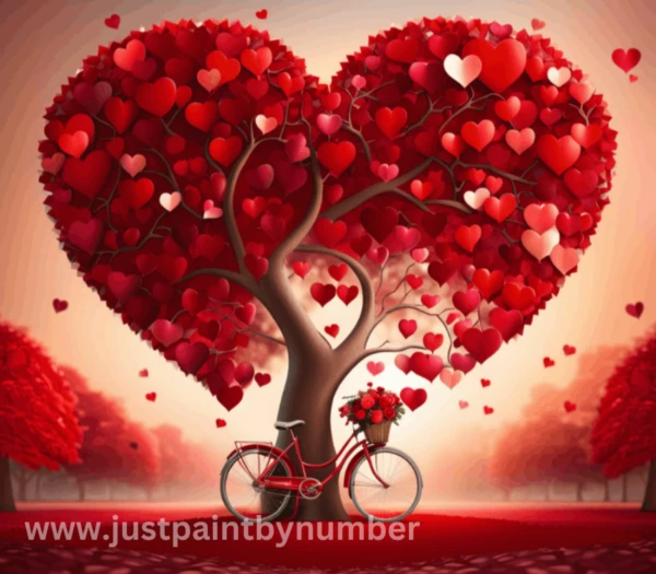 Valentine Heart Tree - Paint By Numbers Kit