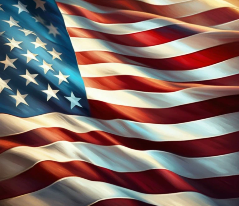 Image of Paint By Number American Flag